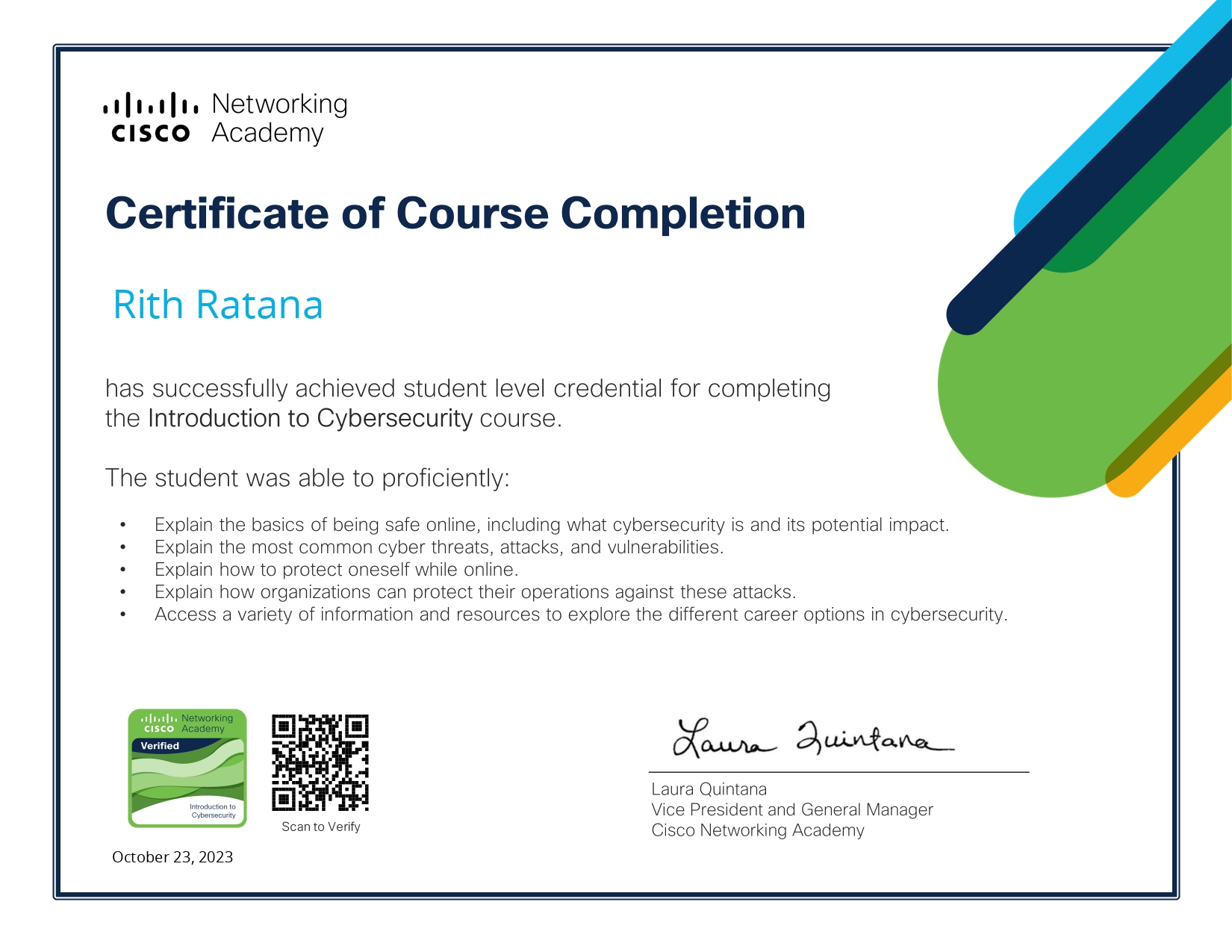 Cybersecurity Certificate